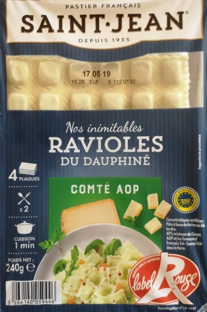 label Rouge - Ravioles du Dauphiné -comté AOP