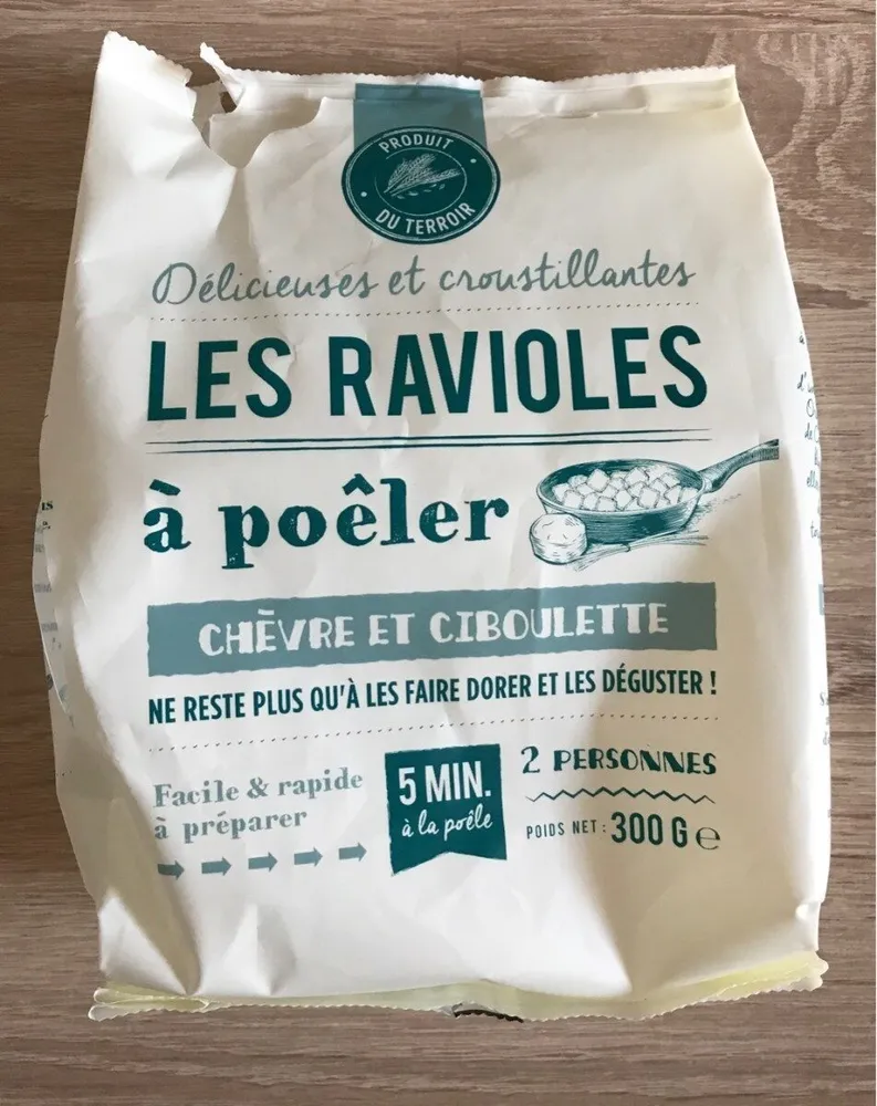 Ravioles à poêler Chèvre & Ciboulettes