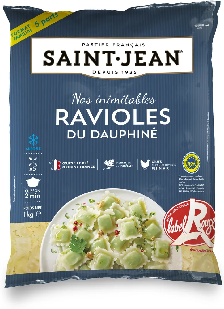 Ravioles du Dauphiné LABEL ROUGE IGP surgelées sachet