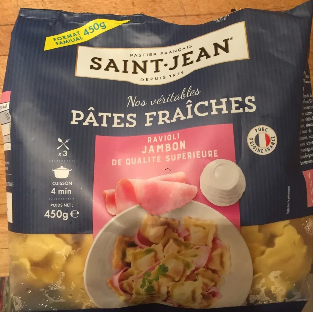 Nos véritables Pâtes fraîches raviolis jambon