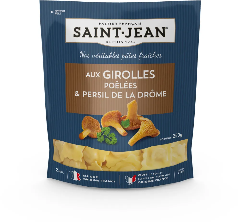 Ravioli aux girolles poêlées & persil de la Drôme sachet