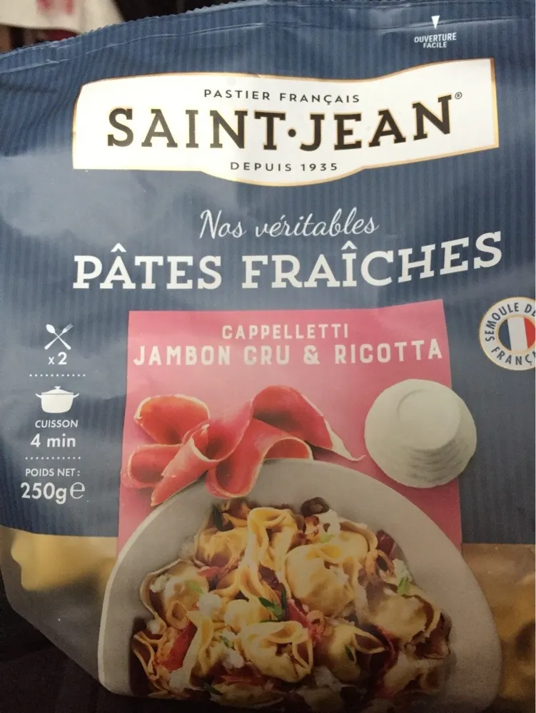 Pâtes fraîches cappelletti jambon cru & ricotta