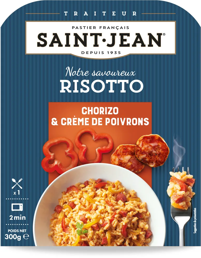 Risotto chorizo & crème de poivrons