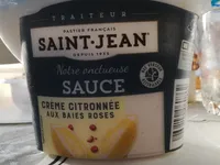 sauce crème citronnée aux baies roses