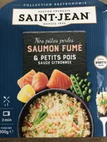 Nos pâtes perles saumon fumé et petits pois sauce citronnée