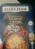 Pâtes avoines calamars et poivrons
