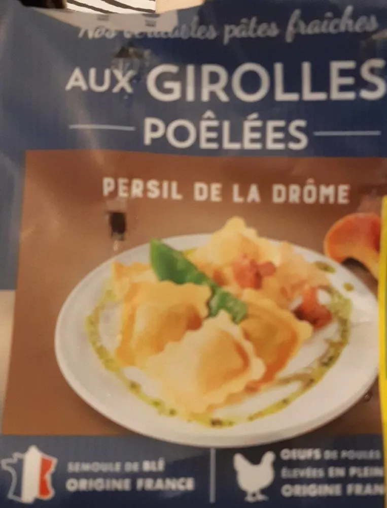 Ravioles pâtes fraîches aux girolles