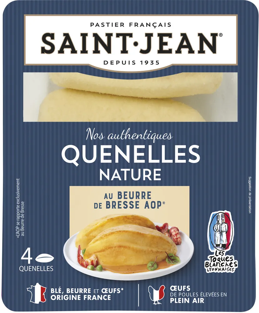Quenelles et Jean nature au beurre français