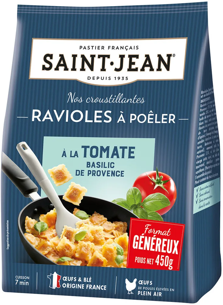 Ravioles à poêler à la tomate et basilic de provence