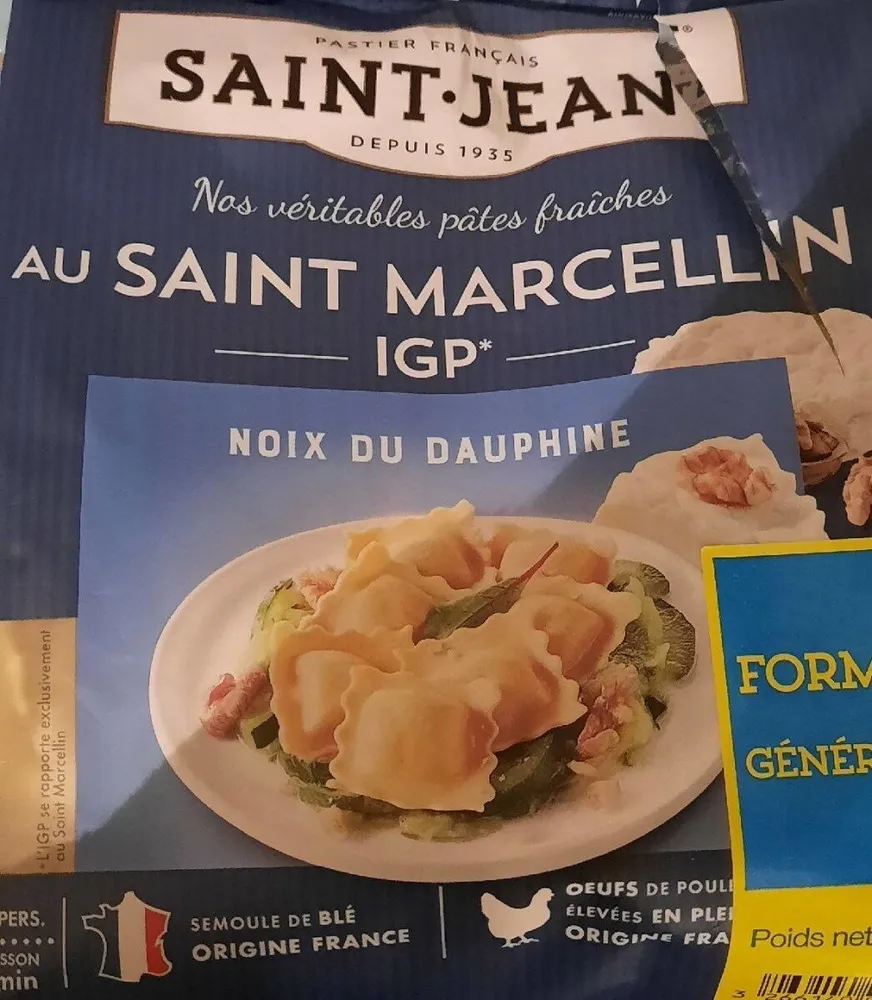 Pâtes fraîches ravioles au saint Marcellin noix du Dauphiné