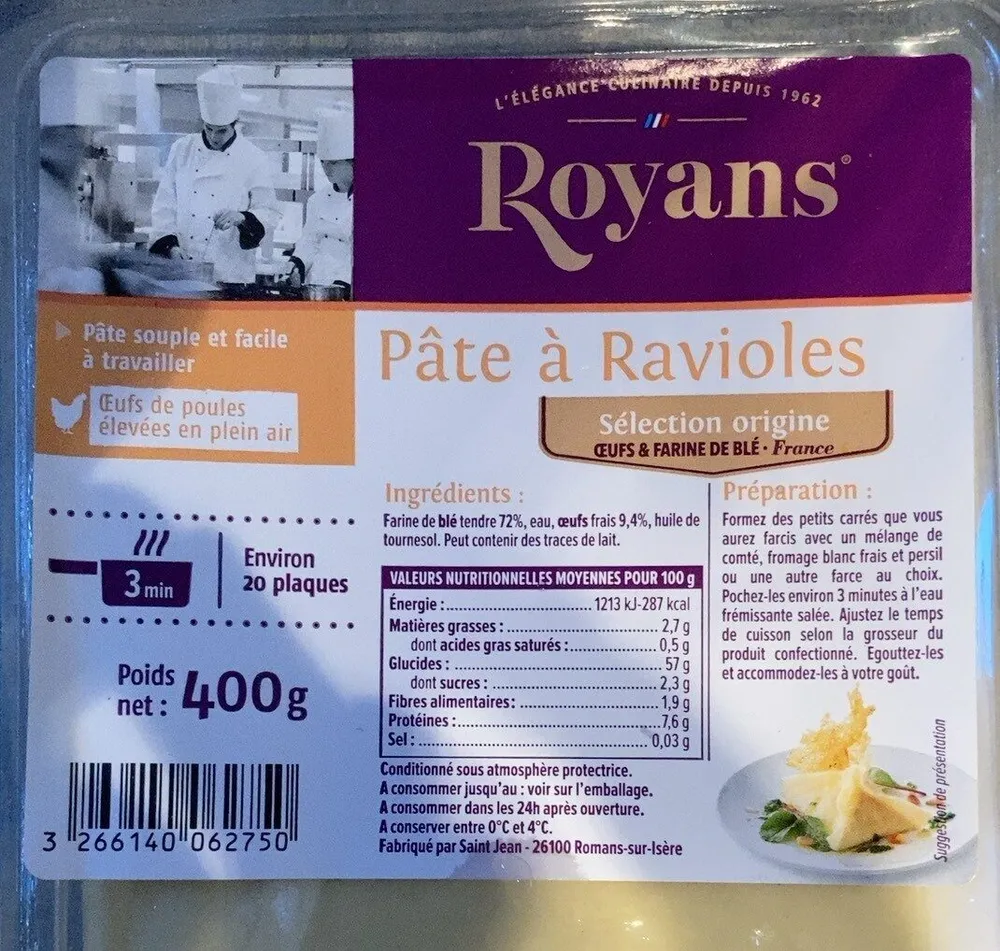 Pâte à ravioles