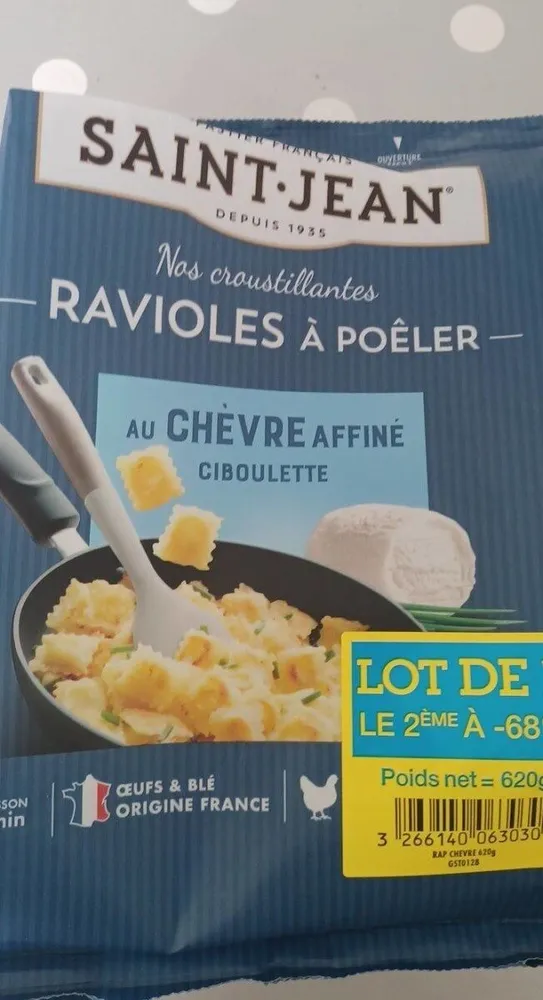 Raviolis à poeler au chèvre affiné