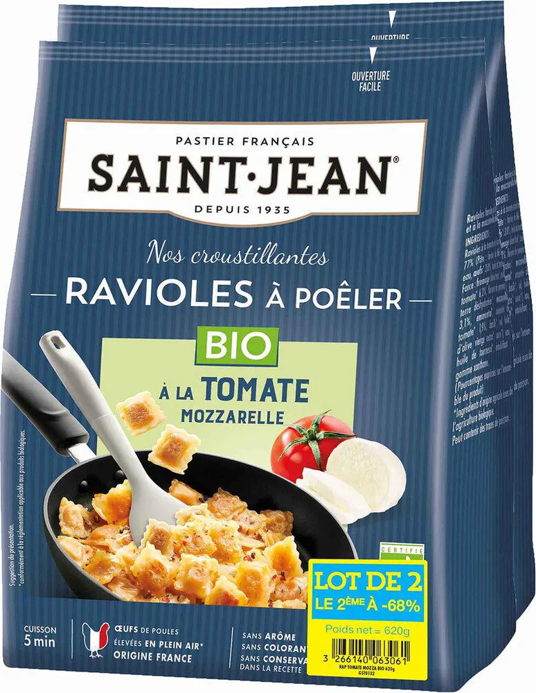 Ravioles à poêler BIO Tomate & Mozzarelle