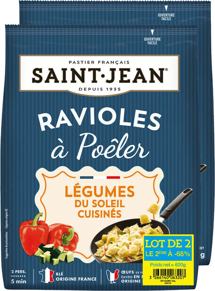 Ravioles à poêler & Légumes du soleil cuisinés