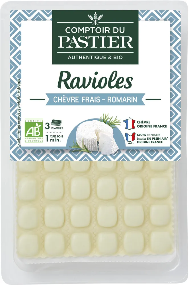 Ravioles chèvre frais - romarin BIO