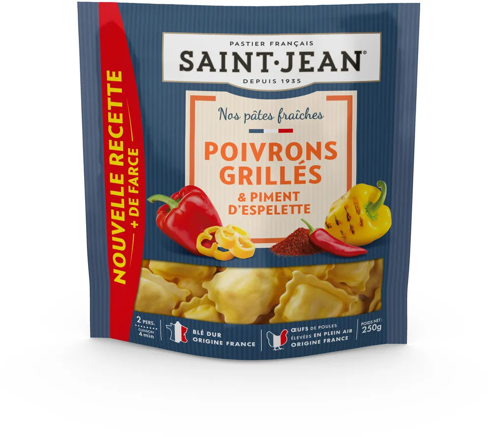 Pâtes fraîches poivrons grillés