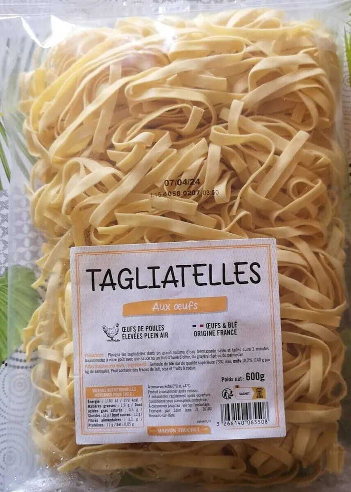 Tagliatelles aux œufs