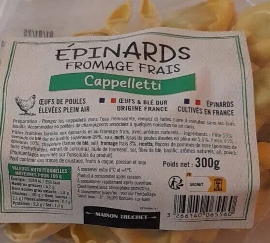 ÉPINARDS FROMAGE FRAIS Cappelletti