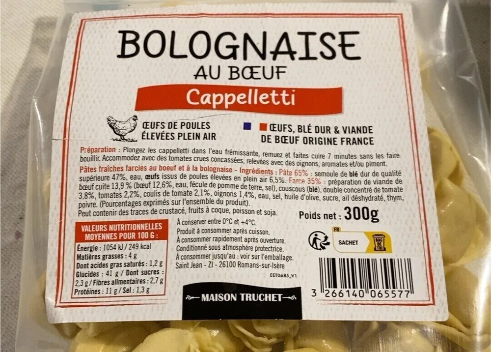 Raviolis bolo