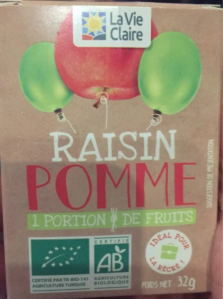 Fruits raisin pomme