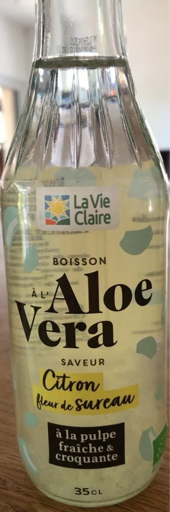Boisson à l’aloe vera saveur citron fleur de sureau