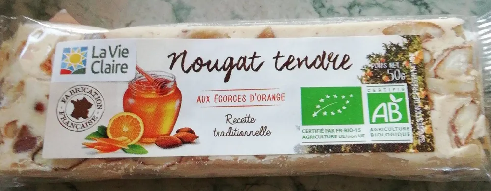 Nougat tendre aux écorces d orange
