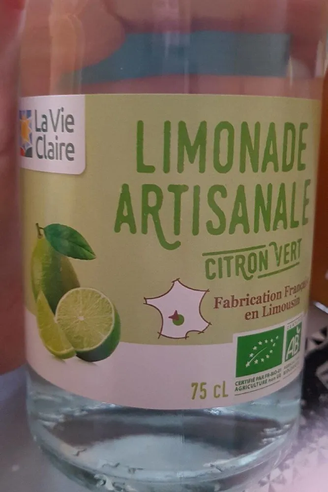 Limonade Artisanale citron vert