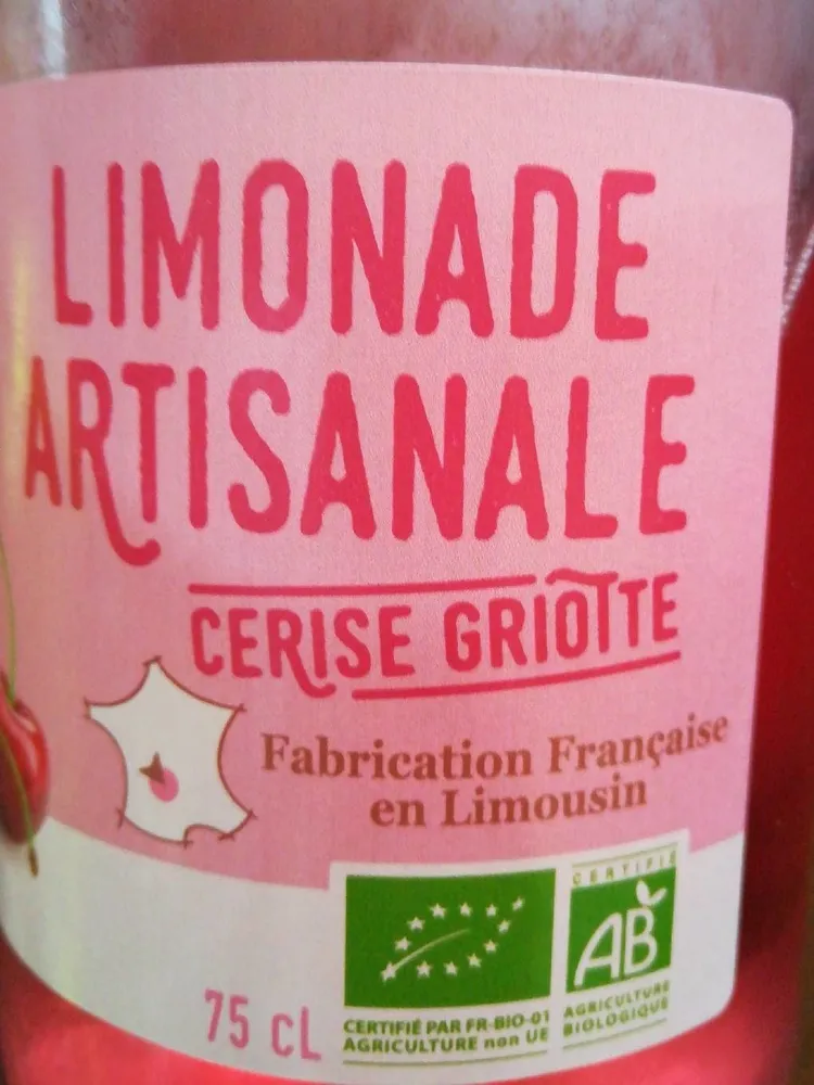 Limonade Artisanale cerise griotte