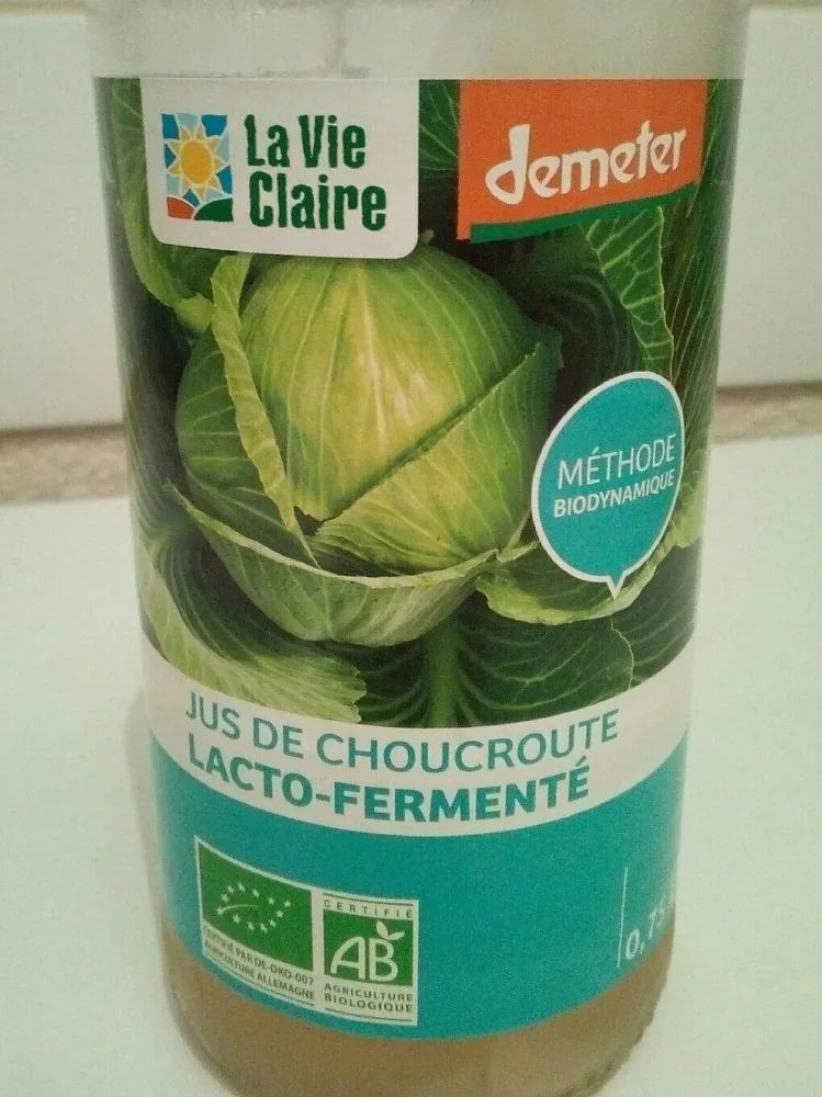 Jus de choucroute lacto-fermenté