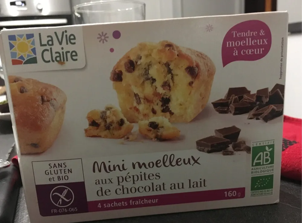 Mini moelleux aux pepites de chocolat au lait