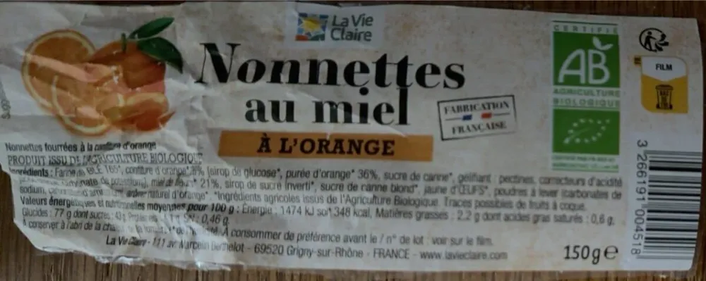 Nonnettes au miel à l'orange