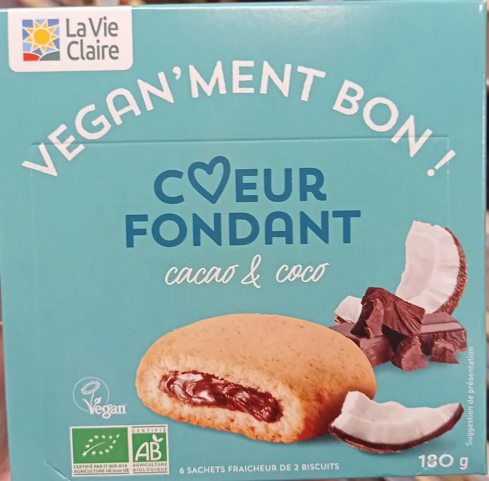 Biscuit fourrés à la coco et au cacao
