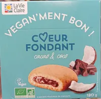 Biscuit fourrés à la coco et au cacao