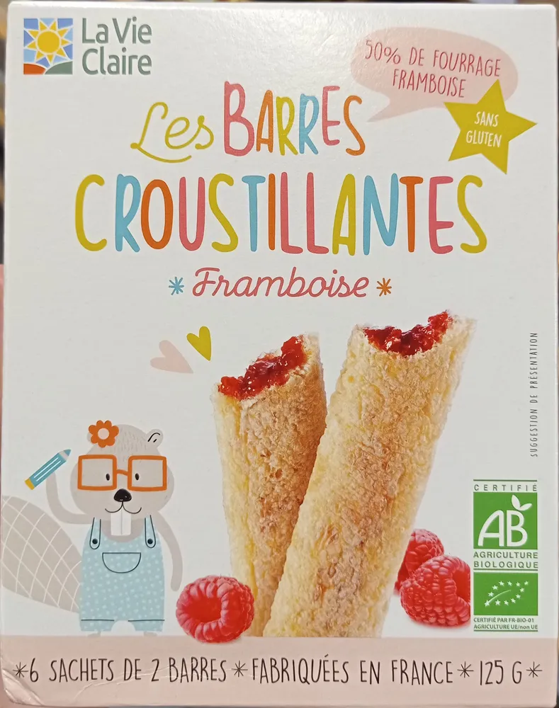 Barres croustillantes framboise