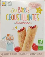Barres croustillantes framboise