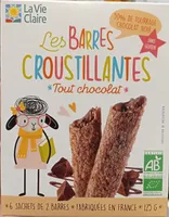 Barres croustillantes tout chocolat