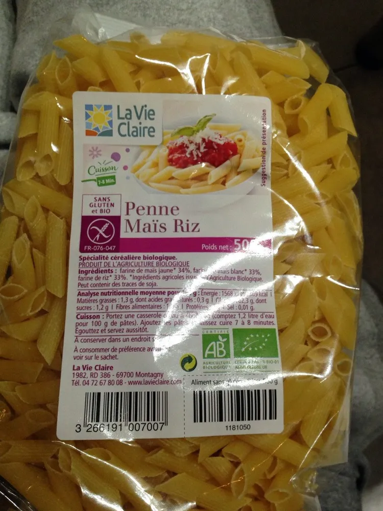 Penne maïs Riz