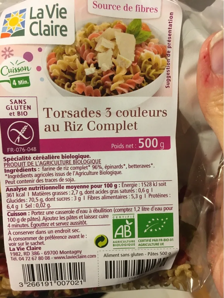 Torsade riz complet