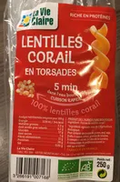 Lentilles corail en torsades