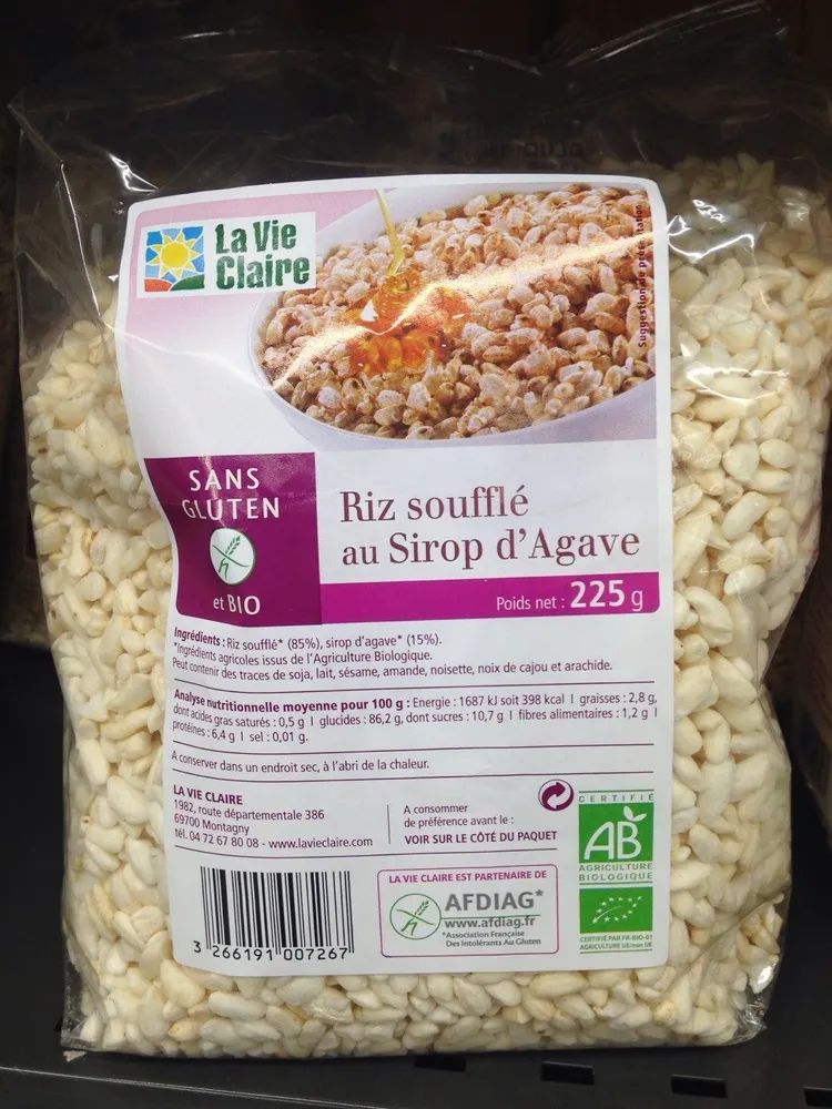 Riz souffle au sirop d'agave