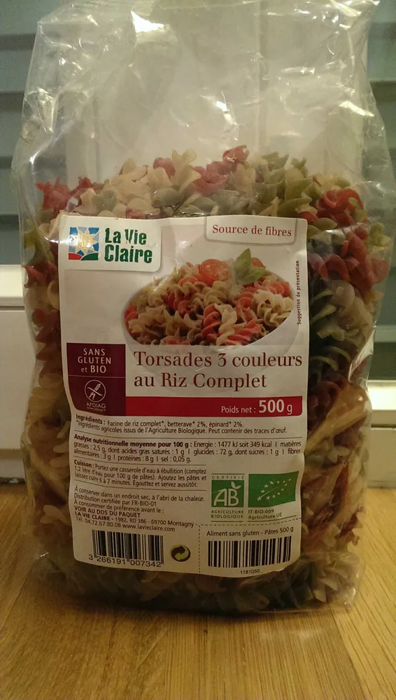 Torsades 3 couleurs au Riz Complet