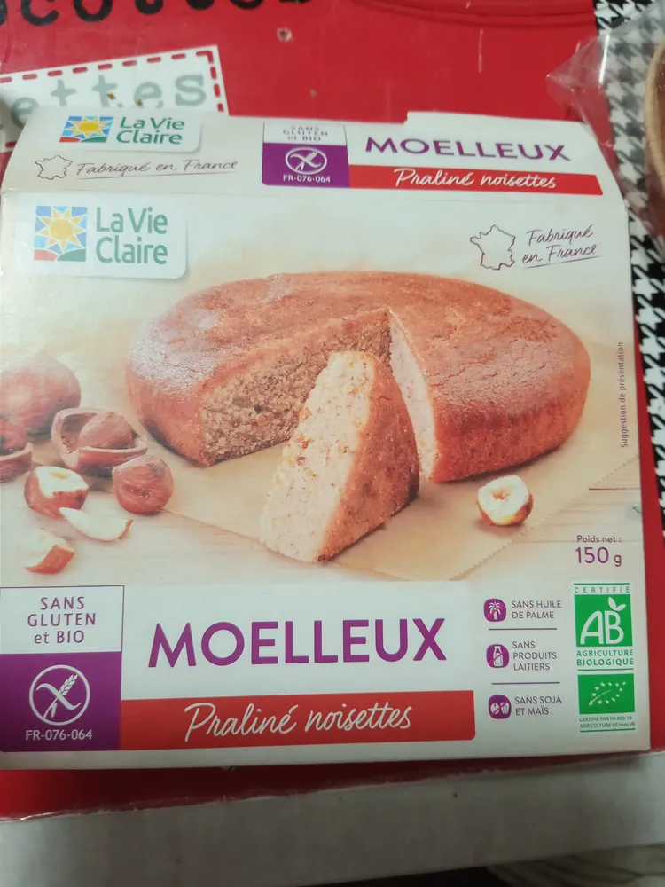 Moelleux praliné noisettes