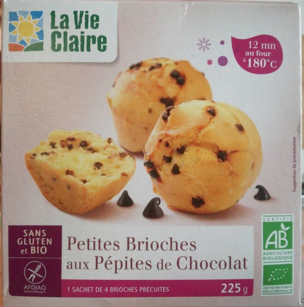 Petites brioches aux pépites de chocolat
