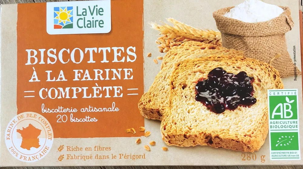 Biscotte à la farine complete
