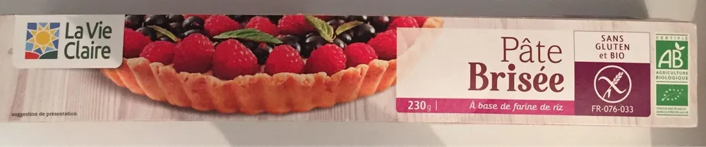 Pâte brisée sans gluten