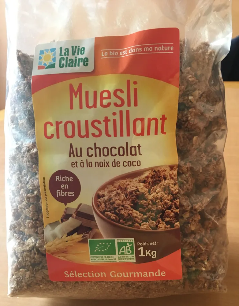 Muesli Croustillant au Chocolat et à la Noix de Coco