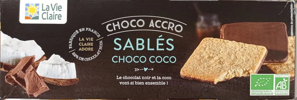 Sablés noix de coco nappés chocolat