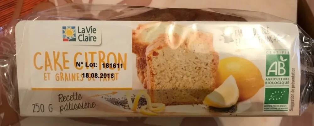 Cake Citron et graines de Pavot