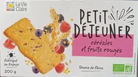 Biscuits petit déjeuner céréales et fruits rouges