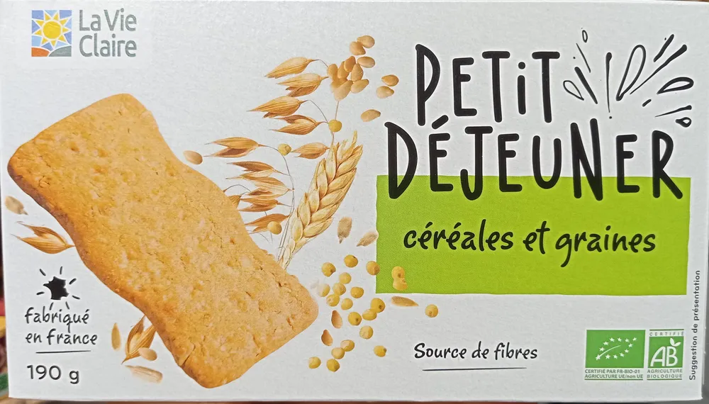 Biscuit petit dejeuner céréales et graines